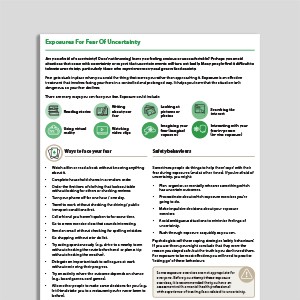 Exposures For Fear Of Uncertainty