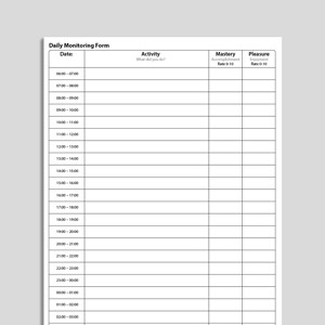 Daily Monitoring Form