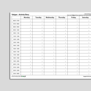 Fatigue Activity Diary