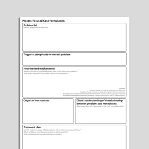 Process Focused Case Formulation