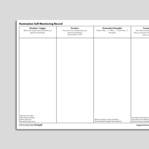 Rumination Self-Monitoring Record (Archived)