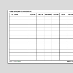 Task Planning And Achievement Record