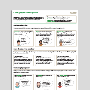 Schema series: Coping Styles and Responses resource handout