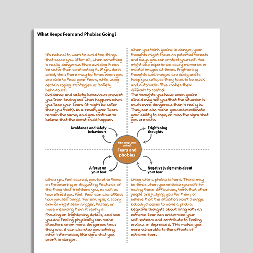 What Keeps Fears And Phobias Going CBT Case Conceptualization Handout